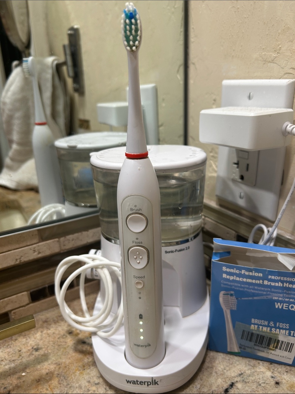 Waterpik Sonic-Fusion 2.0 White Electric Toothbrush & Water Flosser